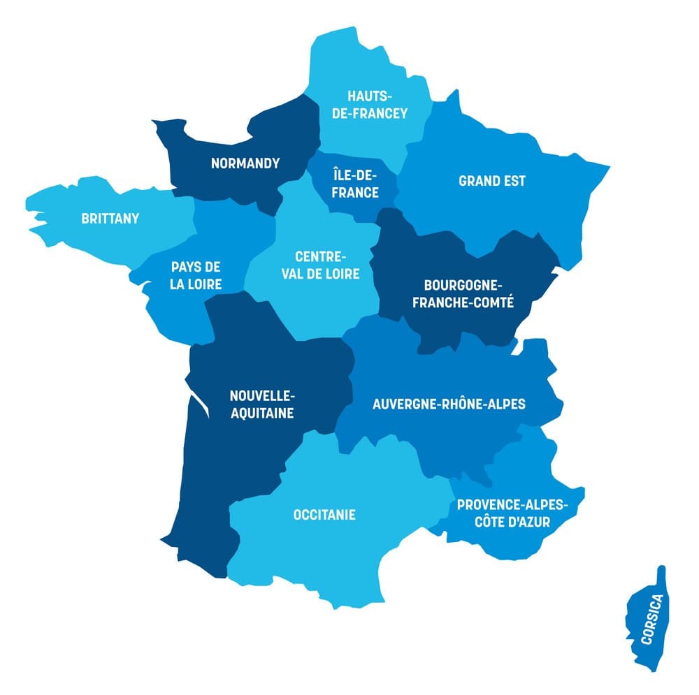 Carte de nos zones de livraison en France